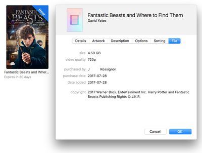 iTunes vuokra 720p