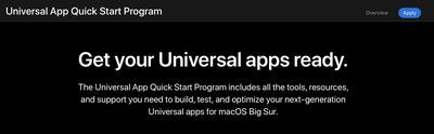 programa d'inici ràpid de l'aplicació universal