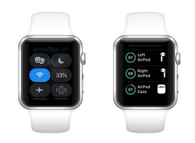 kaip patikrinti „AirPods“ bateriją „Apple Watch“.