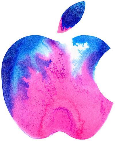 Apple logo vaaleanpunainen sininen brooklyn