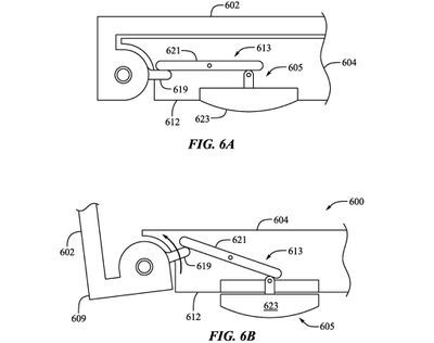 macbookproの展開可能な足の特許機械