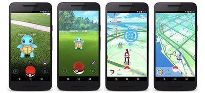 Скрийншоти на Pokemon GO за iOS