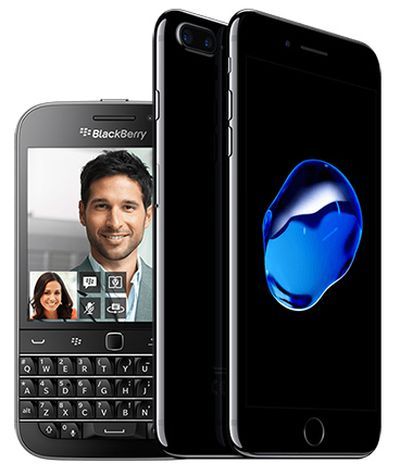 blackberry vs iphone 7 plus