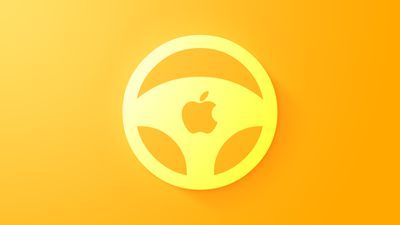Pictograma roții mașinii Apple are culoarea galbenă