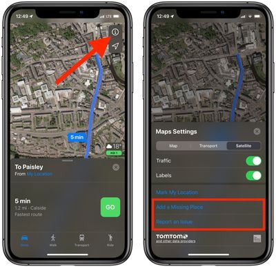 hogyan küldhet visszajelzést az Apple Maps hibáiról