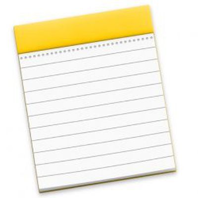 Ikona aplikacije Notes za mac