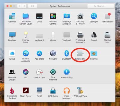 extensions macos