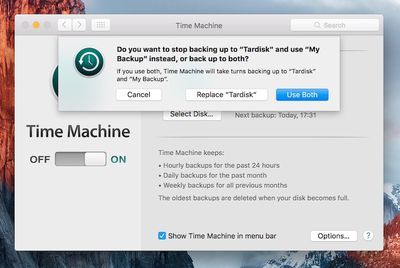 Time Machine Používejte oba disky