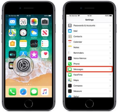 viestit-sovellus iOS 13:ssa